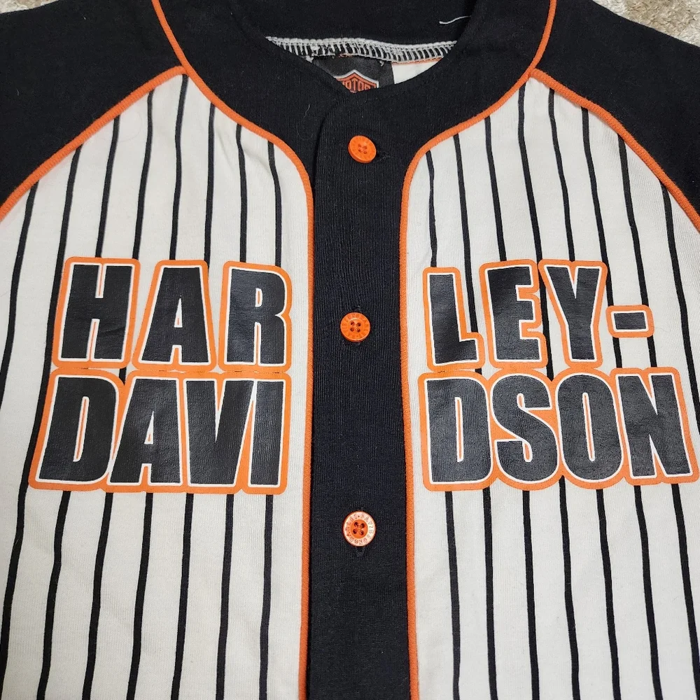 Harley-Davidson Outfit Baseball Top & Shorts Boys 8/10